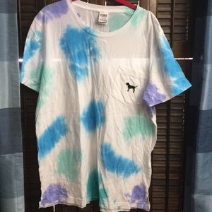 PINK Multi-Colored Tie-Dye T-Shirt